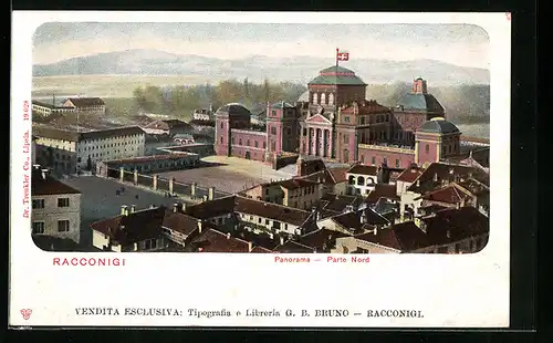 Lithographie Racconigi, Panorama, Parte Nord