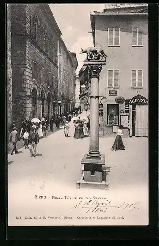 AK Siena, Piazza Tolomei con Via Cavour, Casa Agenzia