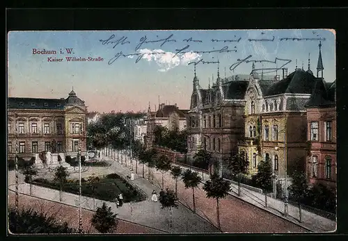 AK Bochum i. W., Villen in der Kaiser Wilhelm Strasse