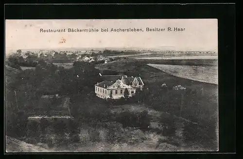 AK Aschersleben, Blick auf das Restaurant Bäckermühle