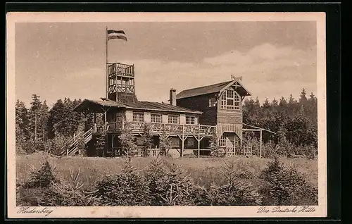 AK Heidenberg im Thür. Wald, vor der Deutschen Hütte