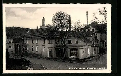 AK Steinhagen i. Westf., an der Firma Schlichte