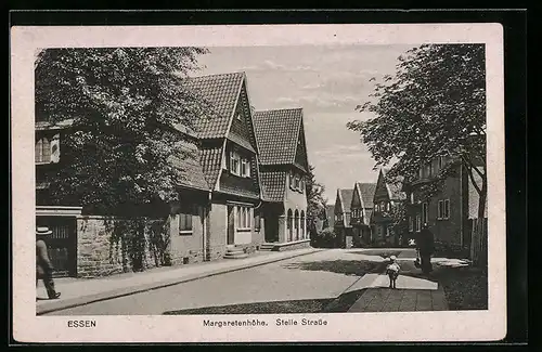 AK Essen, Margaretenhöhe, Blick in die Stelle Strasse
