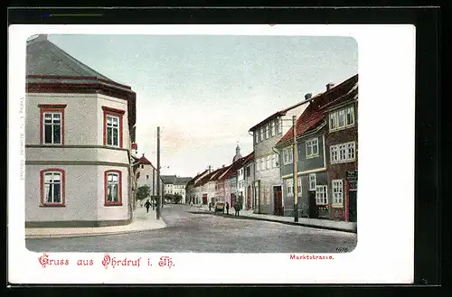 AK Ohrdruf i. Th., Blick in die Marktstrasse