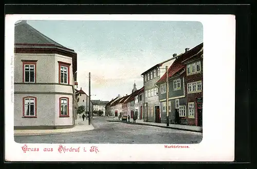 AK Ohrdruf i. Th., Blick in die Marktstrasse