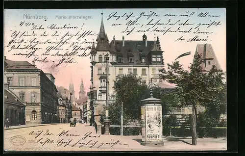 AK Nürnberg, Partie am Marienthorzwinger