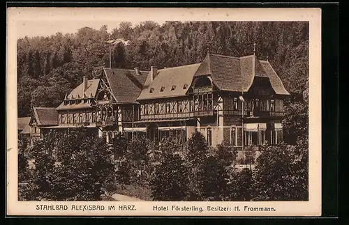 AK Alexisbad im Harz, vor dem Hotel Försterling