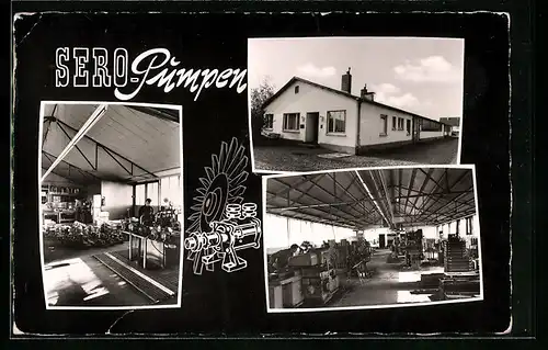 Foto-AK Meckesheim, Sero-Pumpen, in der Produktionshalle