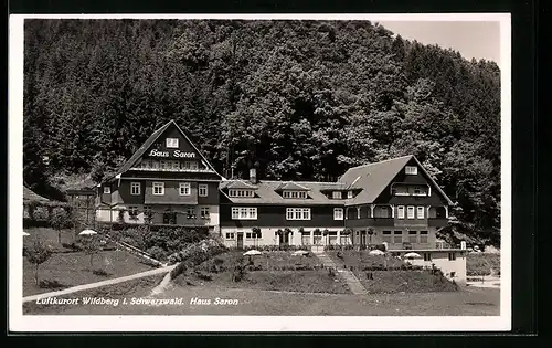 AK Wildberg i. Schwarzwald, vor dem Haus Saron