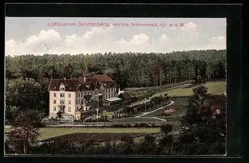 AK Schömberg im württ. Schwarzwald, Blick auf das Kurhotel