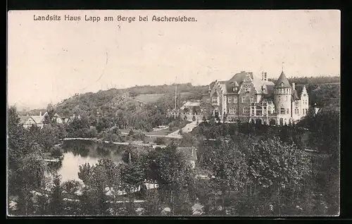 AK Aschersleben, Blick auf den landsitz Haus Lapp am Berge