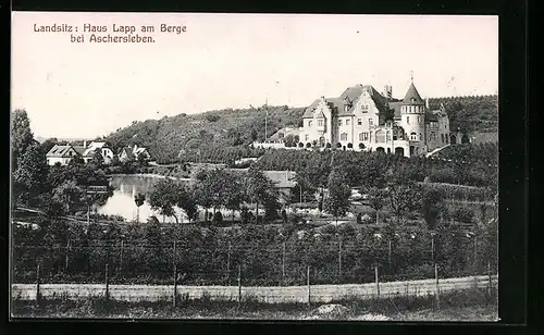 AK Aschersleben, Blick auf den Landsitz Haus Lapp am Berge