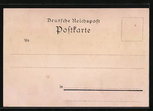 Lithographie Halle a.S., die Moritzburg, der leipziger Turm, das kaiserl. Postamt