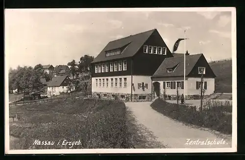 AK Nassau i. Erzgeb., auf dem Weg zur Zentralschule hin