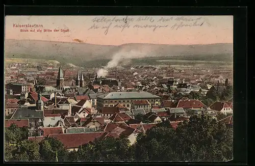 AK Kaiserslautern, Generalansicht mit Blick auf die Mitte der Stadt