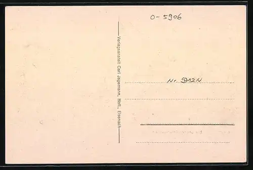 AK Ruhla, vor der Landgrafenschmiede, Wandreliefs