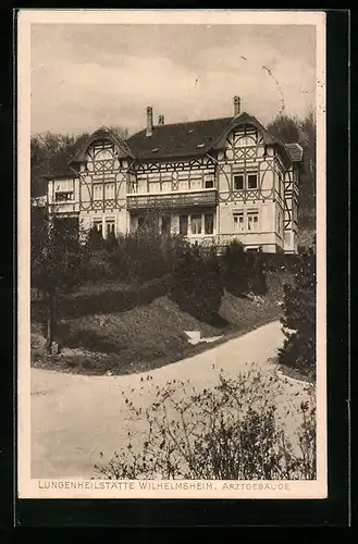 AK Oppenweiler, vor der Lungenheilstätte Wilhelmsheim, das Arztgebäude