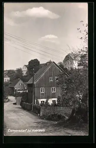 AK Cunnersdorf bei Hohnstein, auf der Strasse in den Ort