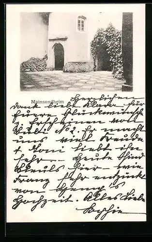 AK Mainsondheim, auf einem Innenhof