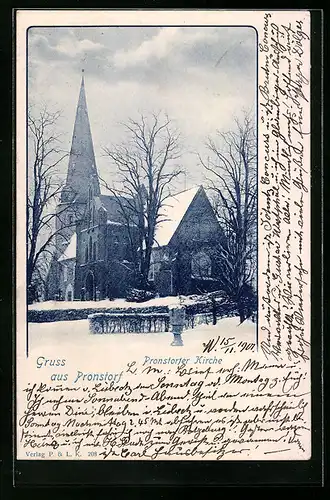 AK Pronstorf, vor der Pronstorfer Kirche