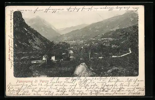 AK Varzo, Panoramaansicht der Ortschaft im Tal