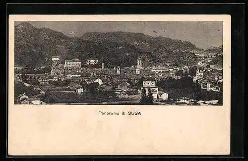 AK Susa, Panoramaansicht der Stadt, Blick zur Kirche