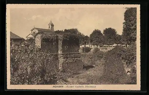 AK Novara, Ruderi Castello Sforzesco