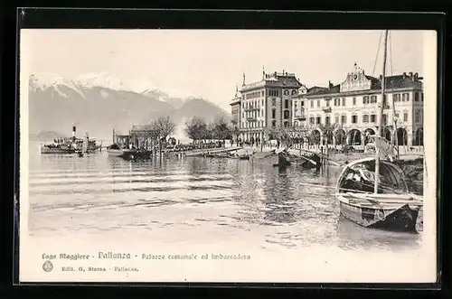 AK Pallanza, Lago Maggiore, Palazzo comunale ed Imbarcadero