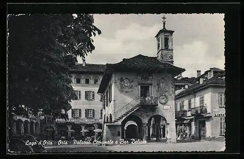 AK Orta, Lago d`Orta, Palazzo Comunale e Bar Delizia