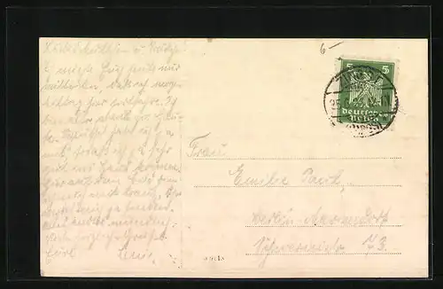 AK Familien in Bademode im Wasser abgelichtet