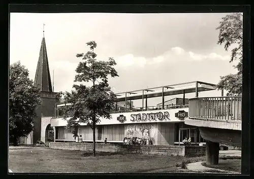 AK Cottbus, Stadtmauerensemble aus dem 15. Jh. restauriert durch den Einbau eines Cafes