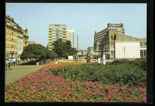 AK Leipzig, Blumenmeer auf dem Sachsenplatz
