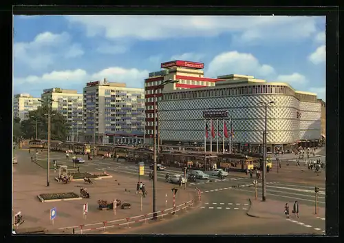 AK Leipzig, Blick auf das Warenhaus Konsument am Brühl