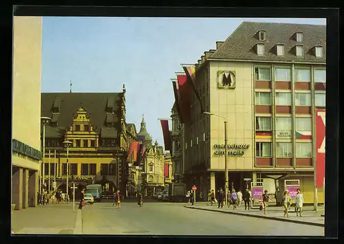 AK Leipzig, Messehaus am Markt in der Grimmaischen Strasse