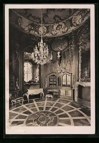 Foto-AK Deutscher Kunstverlag, Nr. 17: Potsdam, Schloss Sanssouci, Bibliothek, Innenansicht