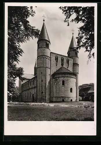 Foto-AK Deutscher Kunstverlag, Nr. 7: Gernrode, Stiftskirche des ehemaligen Nonnenstifts S. Cyriacus