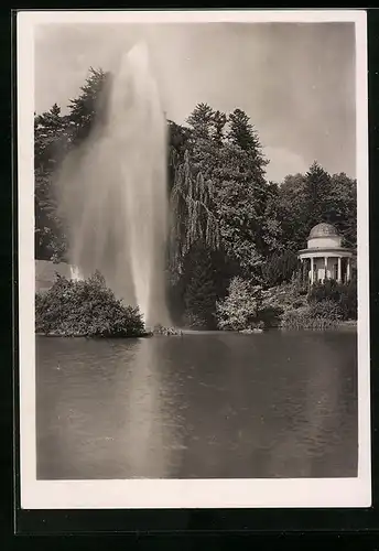 Foto-AK Deutscher Kunstverlag, Nr. 1: Wilhelmshöhe, Schloss Wilhelmshöhe, Fontäne