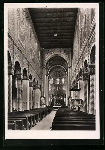 Foto-AK Deutscher Kunstverlag, Nr. 46: Hildesheim, St. Godehardskirche, Mittelschiff nach Osten