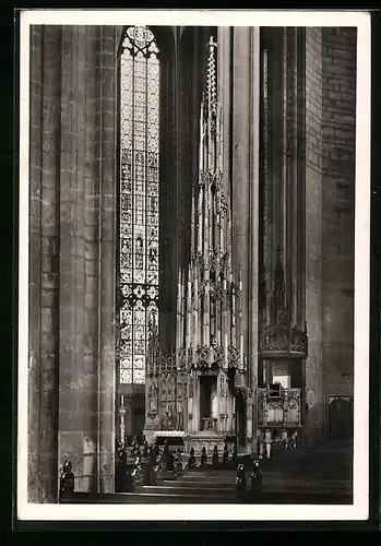 Foto-AK Deutscher Kunstverlag, Nr. 44: Soest, S. Maria zur Wiese, Tabernakelaltar, Ende des 15. Jahrhunderts