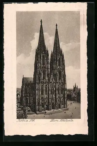 AK Köln a. Rh., Dom, Westseite