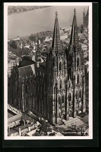 AK Köln, Dom, Fliegeraufnahme
