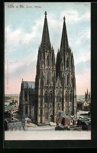 AK Köln a. Rh., Dom West
