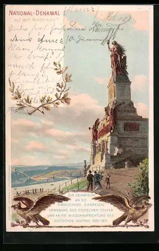 AK National-Denkmal auf dem Niederwald