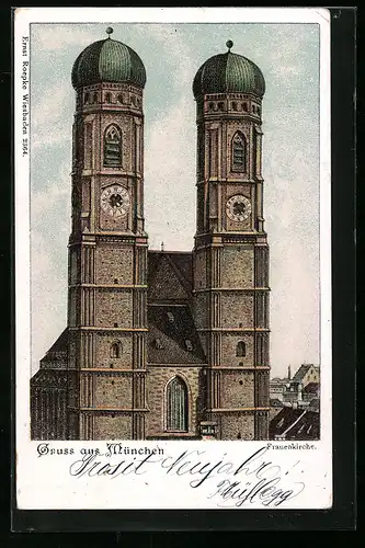 Lithographie München, Frauenkirche