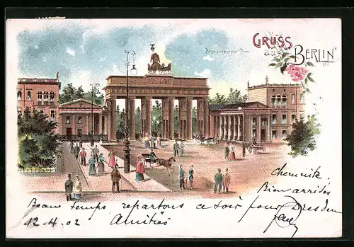 Lithographie Berlin, Brandenburger Tor
