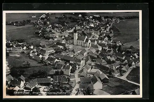 AK Eslarn /Opf., Teilansicht mit Kirche, Fliegeraufnahme