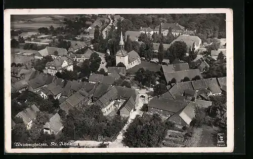 AK Wrisbergholzen /Kr. Alfeld, Ortspartie mit Kirche