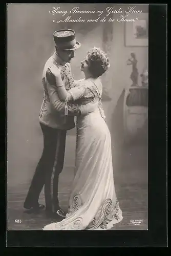 AK Henry Seemann und Gerda Krum in der Operette Manden med de tre Koner