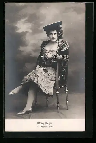 AK Mary Hagen in der Operette Wienerinnen