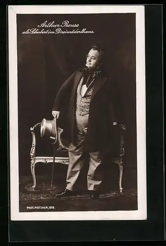AK Arthur Preuss als Schubert in der Operette Dreimäderlhaus